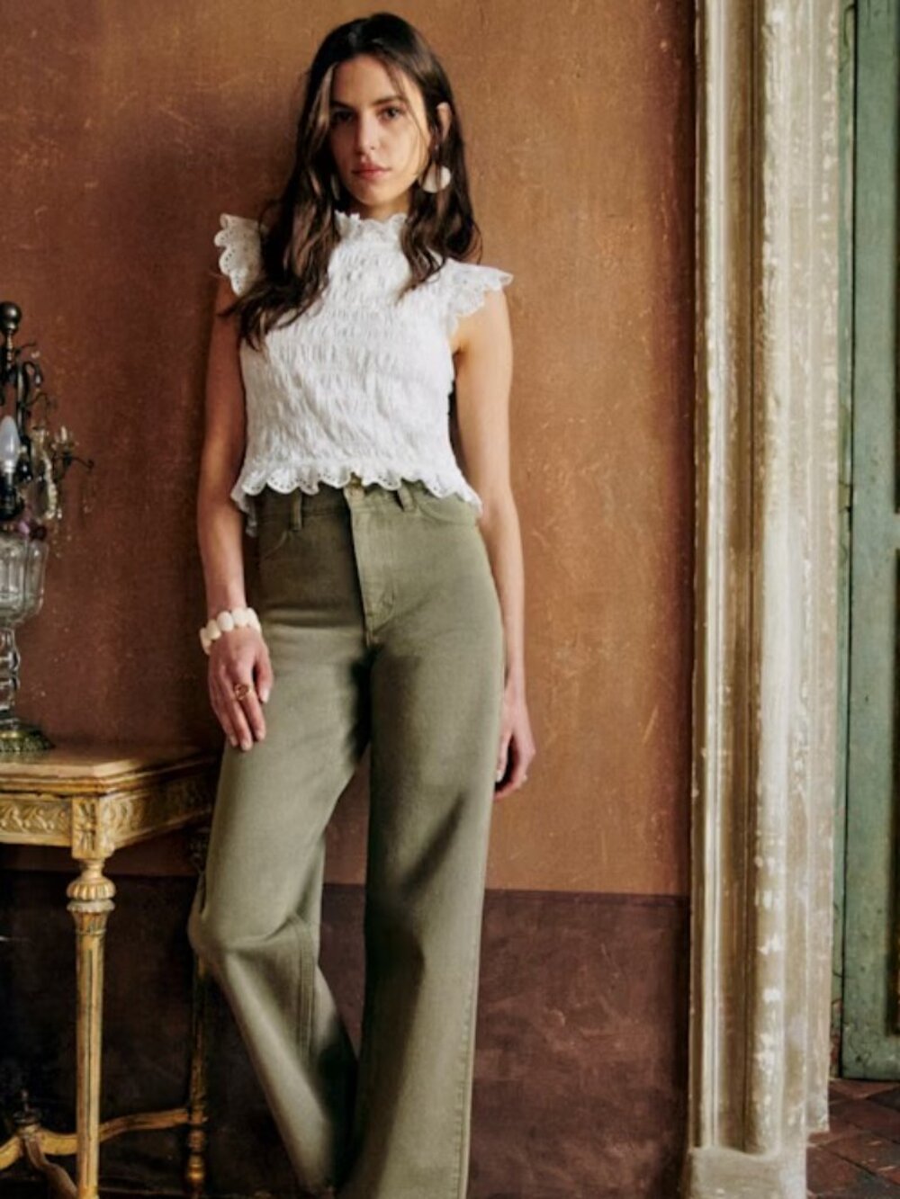 Sézane Liorane Blouse in Ecru NEW